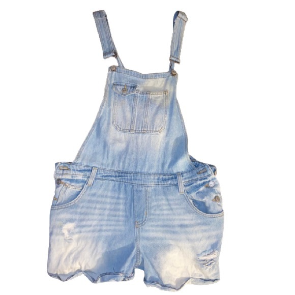 lei Denim - LEI Distressed Denim Overall Shorts